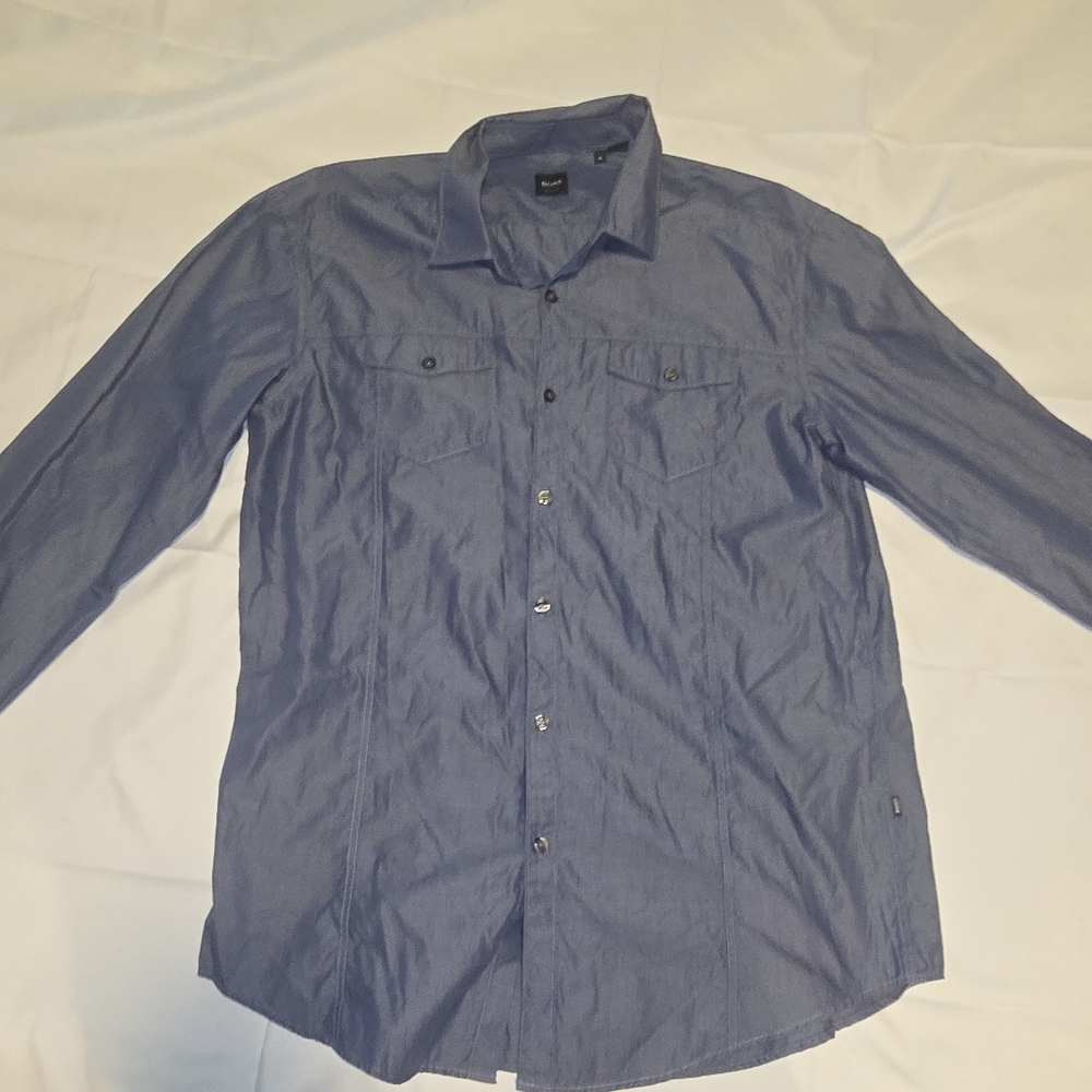 Authentic Hugo Boss Slim Fit XL Long Sleeve Shirt - Blue, Great Condition